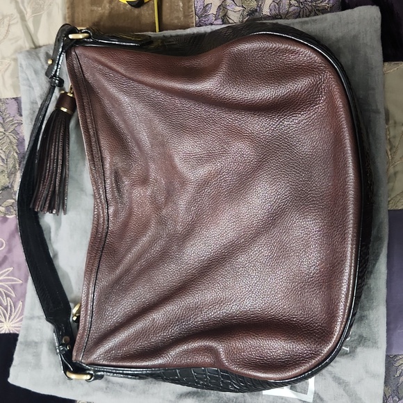 Brahmin Kathleen Leather and Calf Hair Hobo Bag - Picture 3 of 11